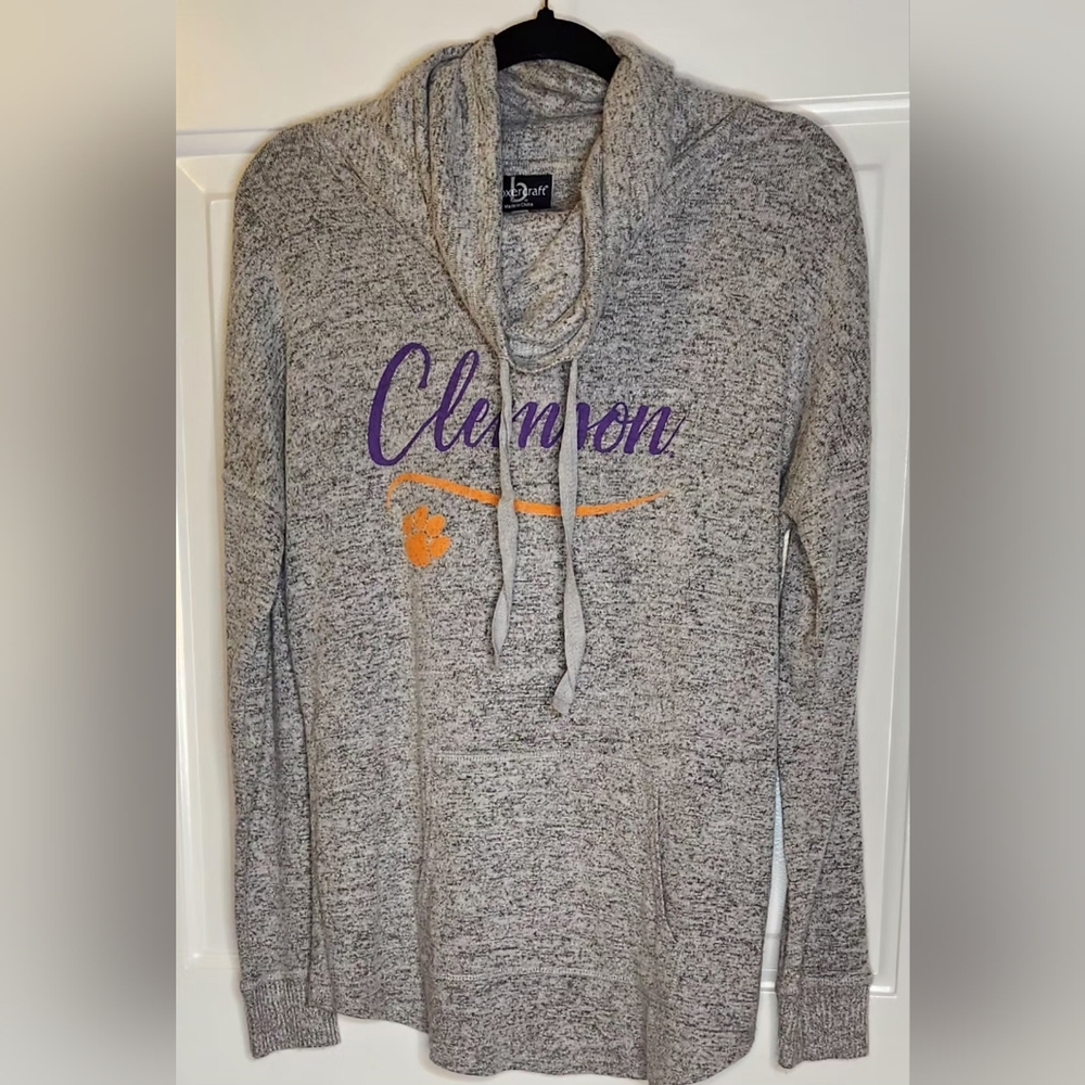 Clemson Boxercraft Heather Gray Clemson Women's Sweatshirt Size M